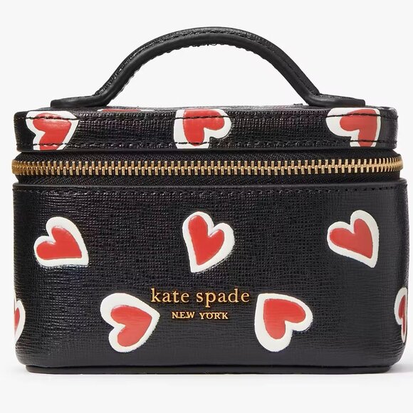 Kate Spade Morgan Stencil Hearts Jewelry Case - Picture 1 of 4